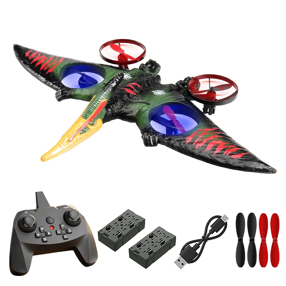 Pterosaur RC Plane 2.4G 6-Axis Gyro Remote Control Airplane EPP Foam RC Aircraft RC Glider Flying Toys for Kids & Beginners