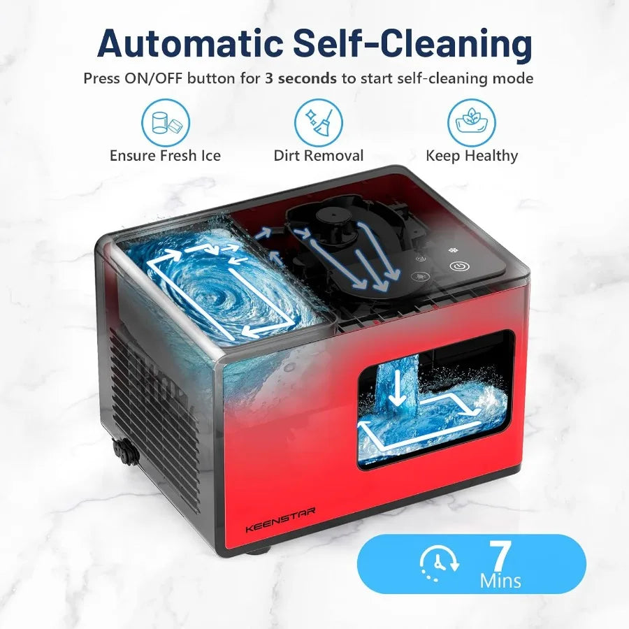 Nugget Ice Maker Countertop Large Capacity 40lbs/24H Pebble Ice Maker with Soft Chewable Ice Self Cleaning Smart Touch Screen S