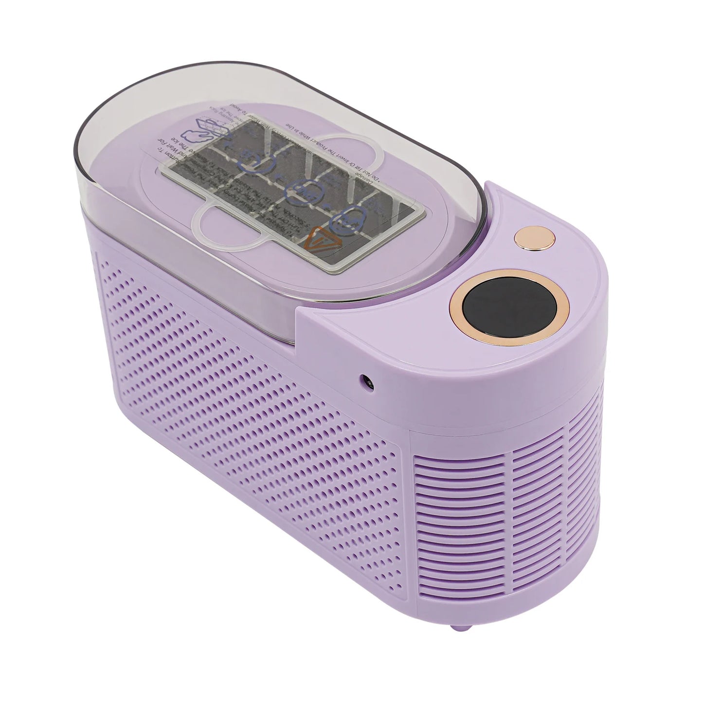 120W Mini Countertop Ice Maker, Compact Ice Machine for Home/Car/Travel White/Purple