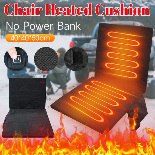 Outdoor Heated Seat Cushion 3 Adjustable Temperature with Pocket Quick-Heating For Car, Home, Winter Outdoor Stadium Fishing
