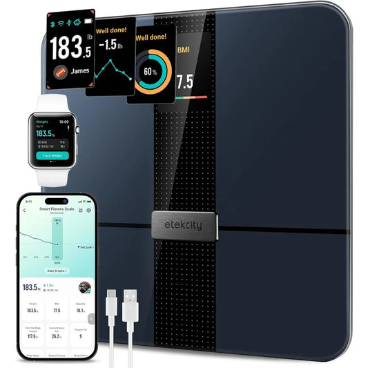 Smart Body Composition Scale, Measures Weight Fat BMI Muscle, Apple Health Compatible, FSA/HSA Eligible Home Use